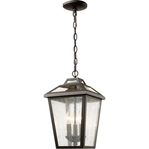 Bayland 3 Light 9 inch Oil Rubbed Bronze Outdoor Chain Mount Ceiling Fixture in 7.05
