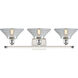 Ballston Orwell 3 Light 26 inch White and Polished Chrome Bath Vanity Light Wall Light in Clear Glass, Ballston