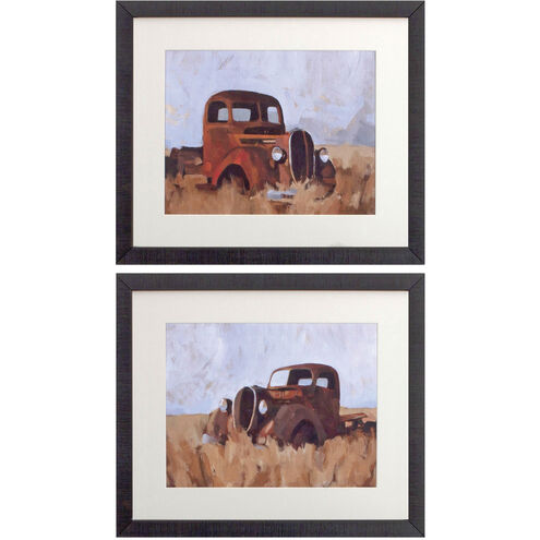 Farmhouse Brown and Red Framed Art