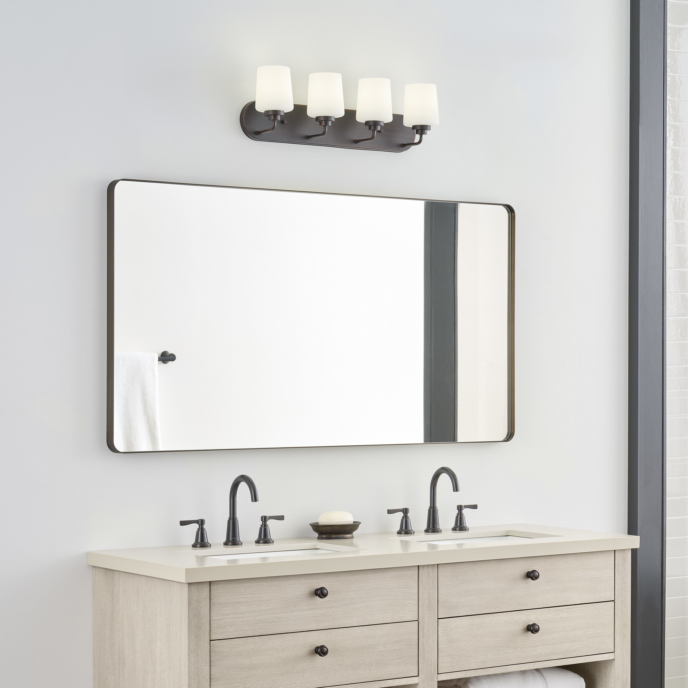 Windom 4 Light 24.38 inch Bronze Wall Bath Fixture Wall Light in Burnt Sienna