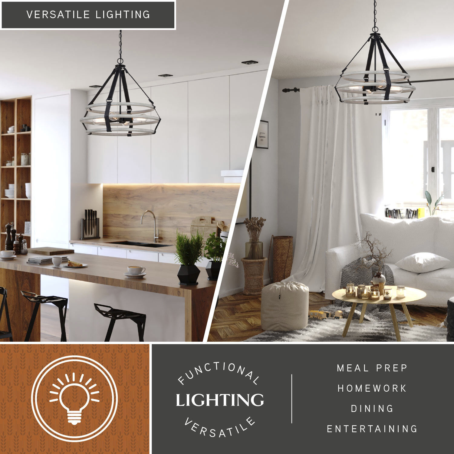 Taylor 4 Light 24 inch Textured Black and Ash Gray Pendant Ceiling Light