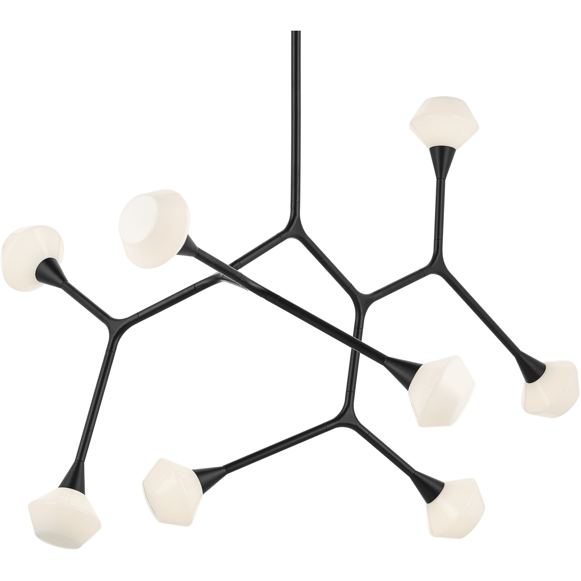 Cassius 8 Light 26.5 inch Black Chandelier Ceiling Light, Convertible