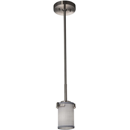 Textile 5 inch Brushed Nickel Pendant Ceiling Light