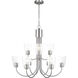 Miles 9 Light 29 inch Brushed Nickel Chandelier Ceiling Light