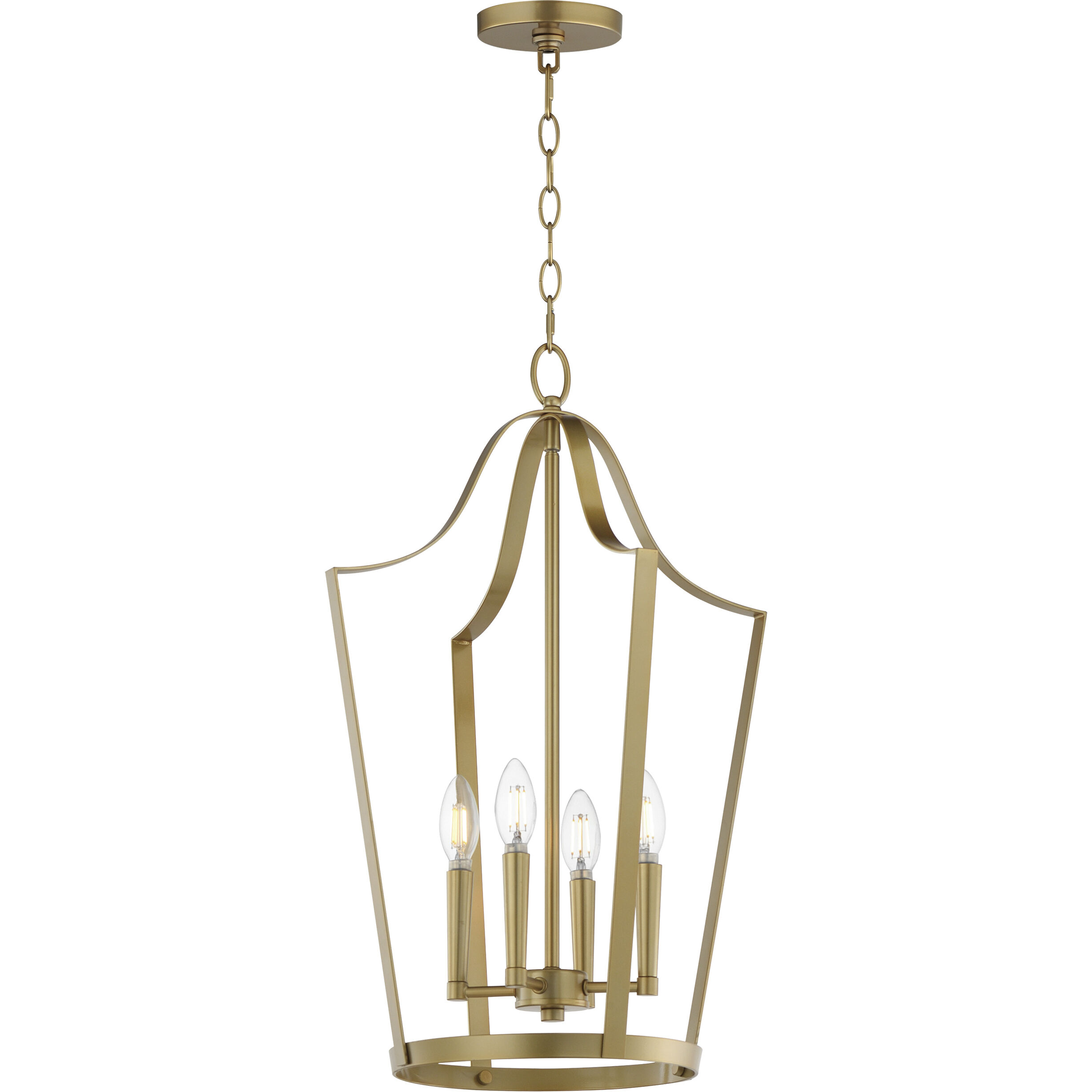 Arden 4 Light 16 inch Natural Aged Brass Entry Foyer Pendant Ceiling Light