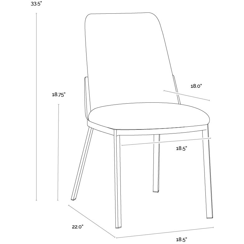 Marie Belfast Heather Grey / Bravo Metal Dining Chair, Set Of 2