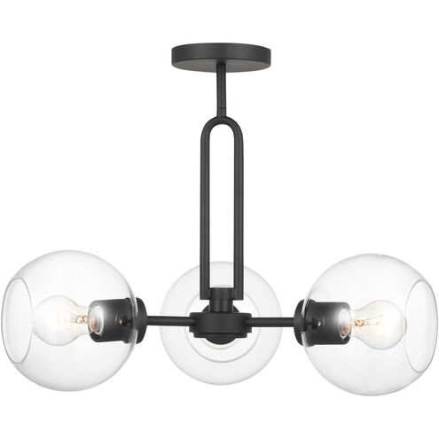 Codyn 3 Light 22 inch Midnight Black Semi-Flush Convertible Pendant Ceiling Light