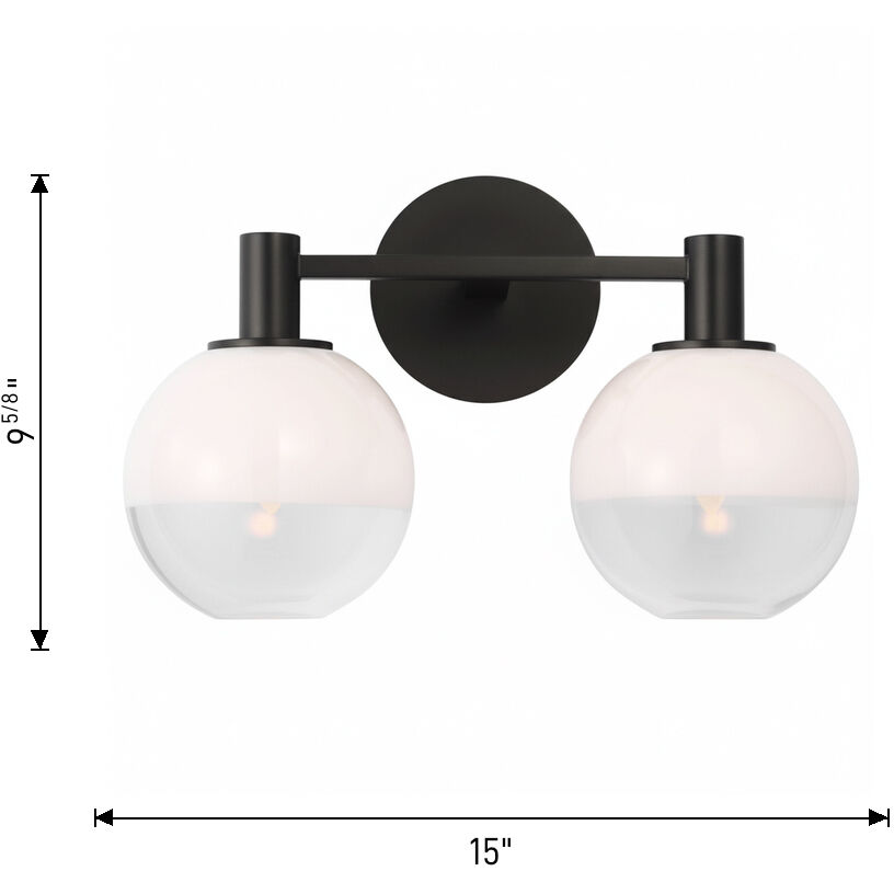 Sean Lavin Torian 2 Light 15 inch Aged Iron Bath Vanity Wall Light