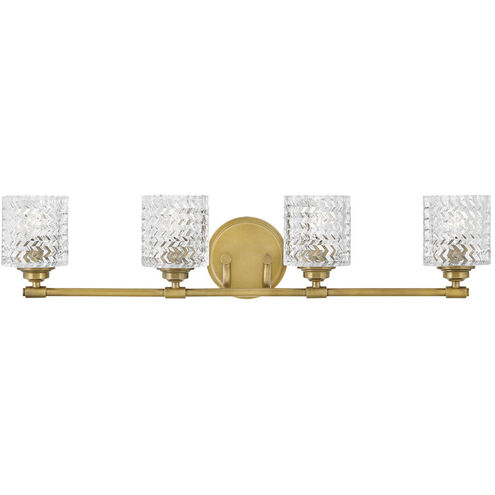 Elle 4 Light 32 inch Heritage Brass Vanity Light Wall Light