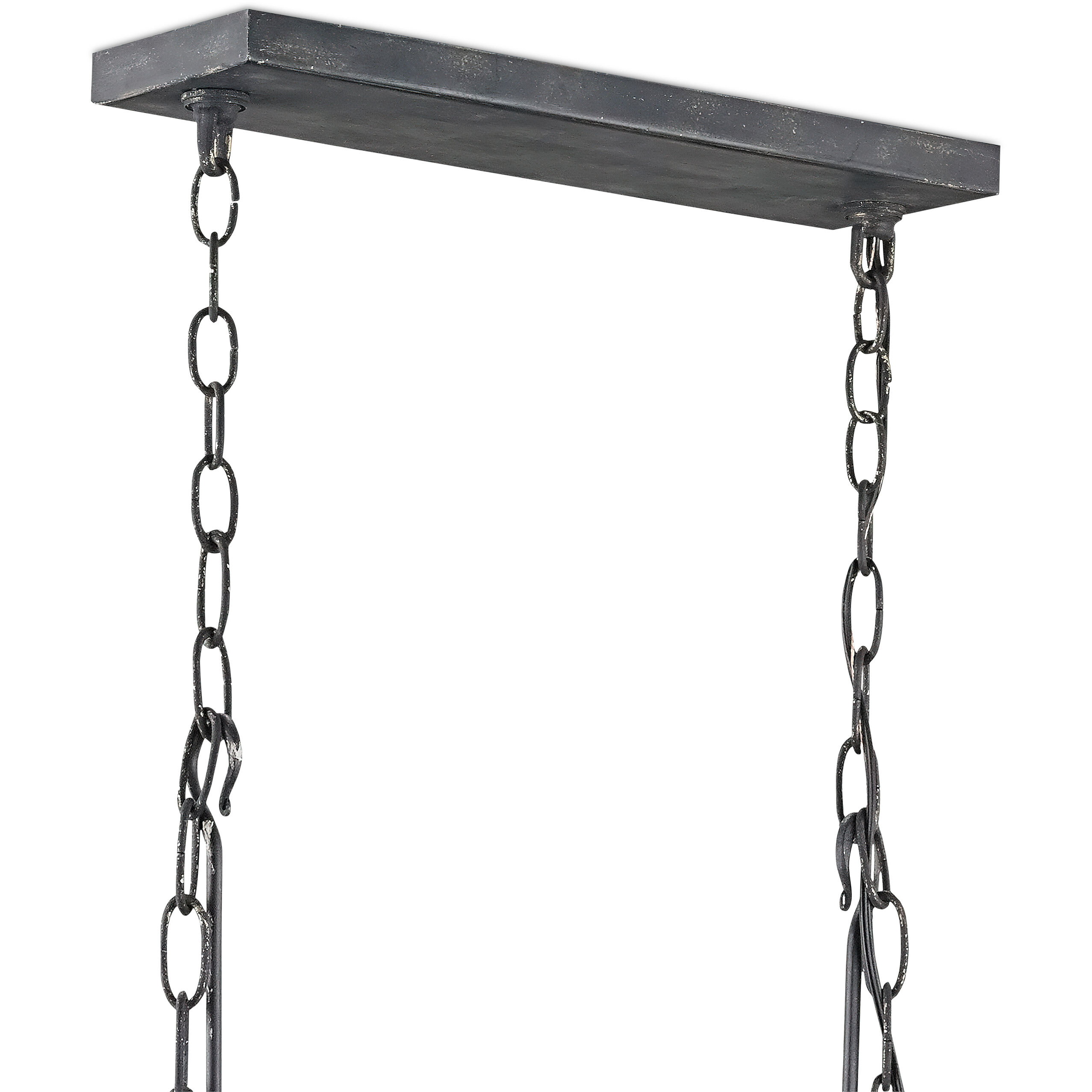 Culpepper 6 Light 48 inch French Black/Contemporary Gold Leaf Chandelier Ceiling Light