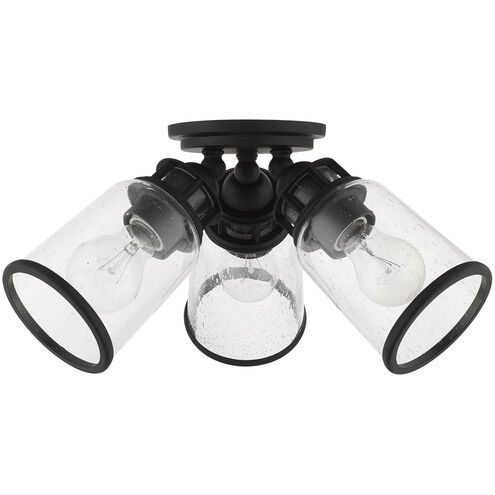 Lawrenceville 3 Light 16 inch Black Flush Mount Ceiling Light