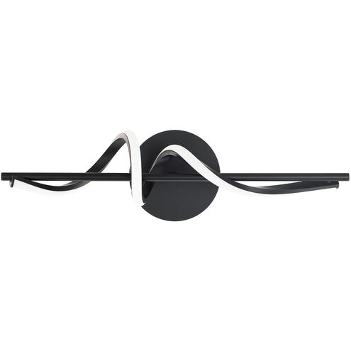 Corkscrew LED 22 inch Black Bath Vanity & Wall Light in 2700K, dweLED