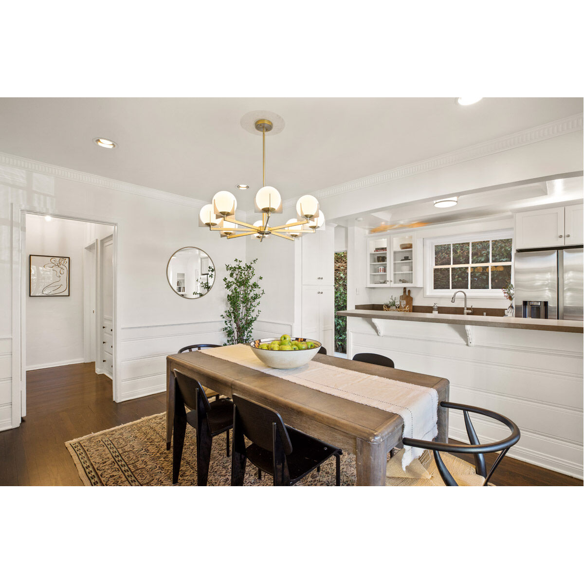 Finn 1 Light 6.5 inch Satin Brass/Brushed Platinum Single Pendant Ceiling Light