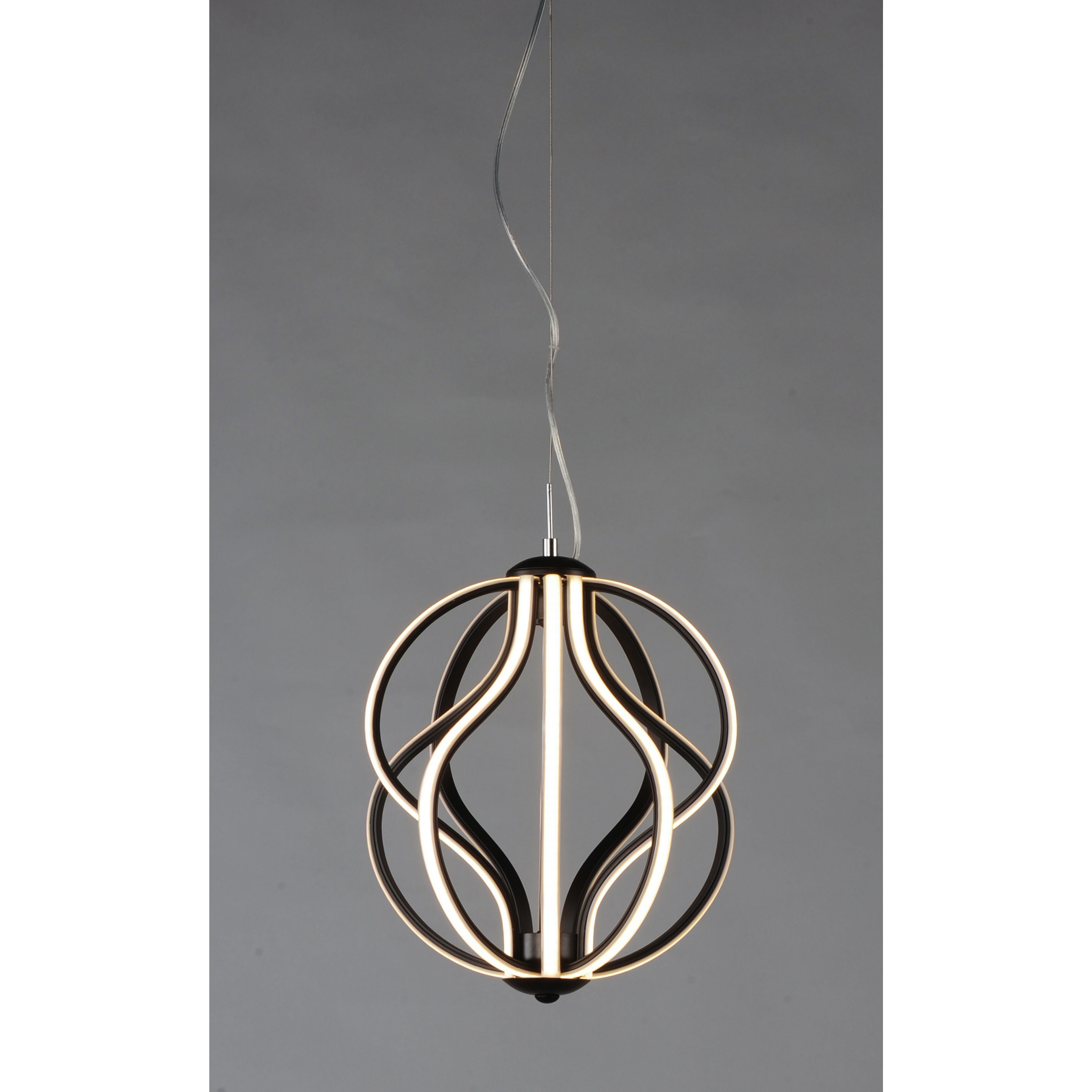 Aura LED 12 inch Black Single Pendant Ceiling Light