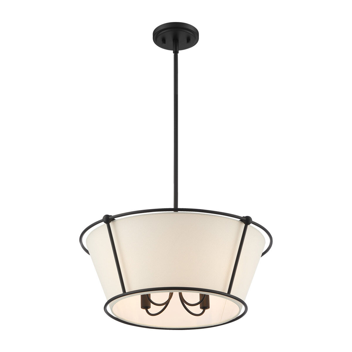 Pulito 4 Light 21 inch Matte Black Convertible Pendant Ceiling Light