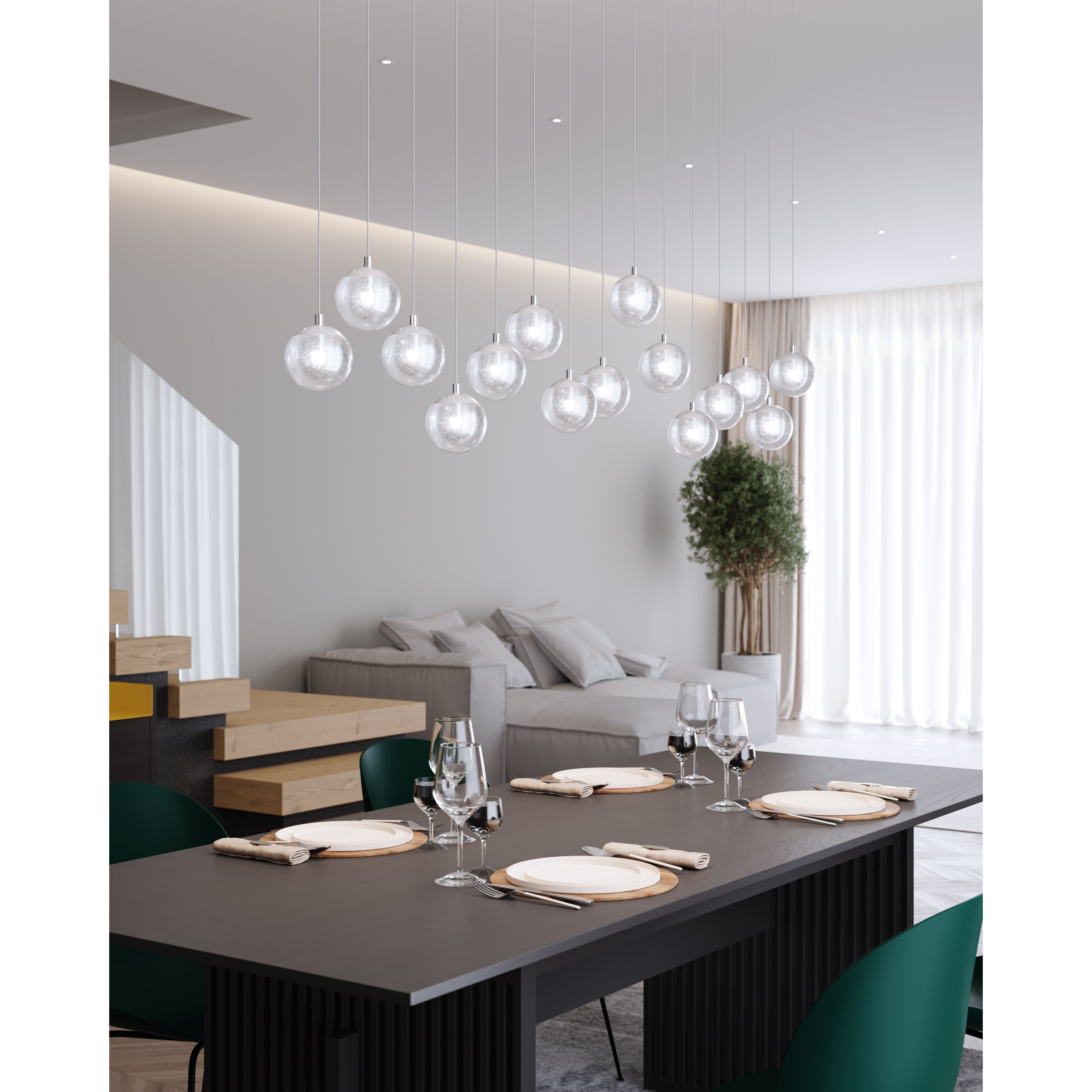 Champagne Bubbles LED 4 inch Polished Chrome Pendant Ceiling Light 