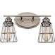 Solution 2 Light 15.5 inch Brushed Nickel Vanity Bar Wall Light