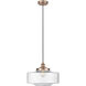 Bridgeton 1 Light 16 inch Antique Copper Mini Pendant Ceiling Light in Clear Glass