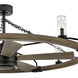 Sawyer 44 inch Matte Black with Driftwood with Driftwood Gray Blades Fan