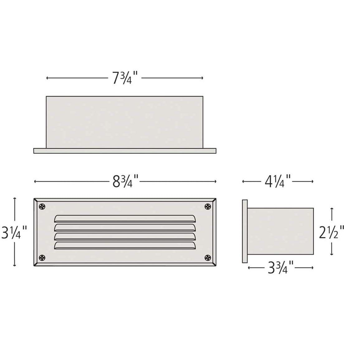 Hardy Island Louvered 12v 1.50 watt Bronze Landscape Brick Light
