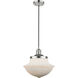 Franklin Restoration Oxford 1 Light 12 inch Polished Nickel Mini Pendant Ceiling Light in Incandescent, Matte White, Franklin Restoration