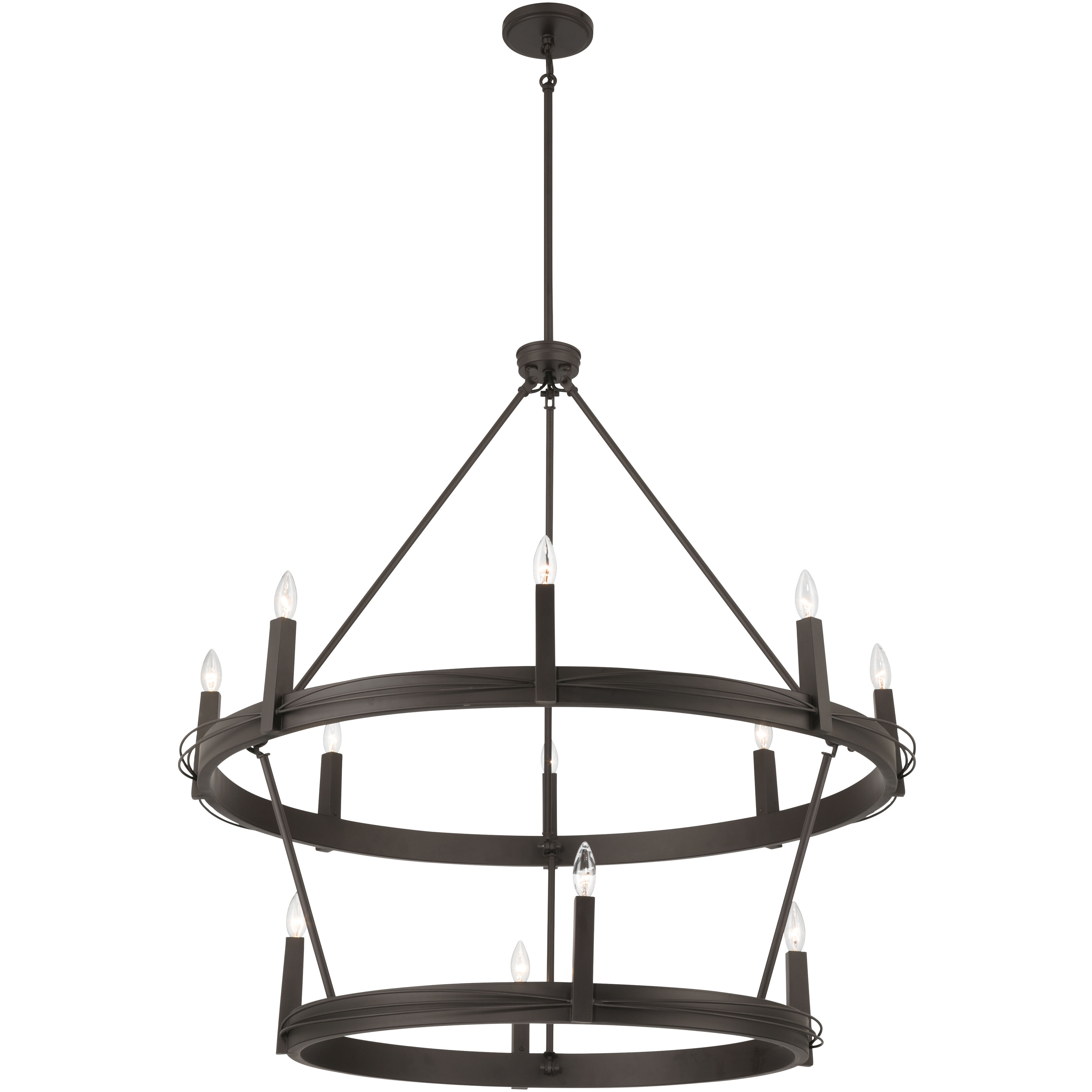 Dalvor 12 Light 42.75 inch Dark Bronze Pendant Ceiling Light