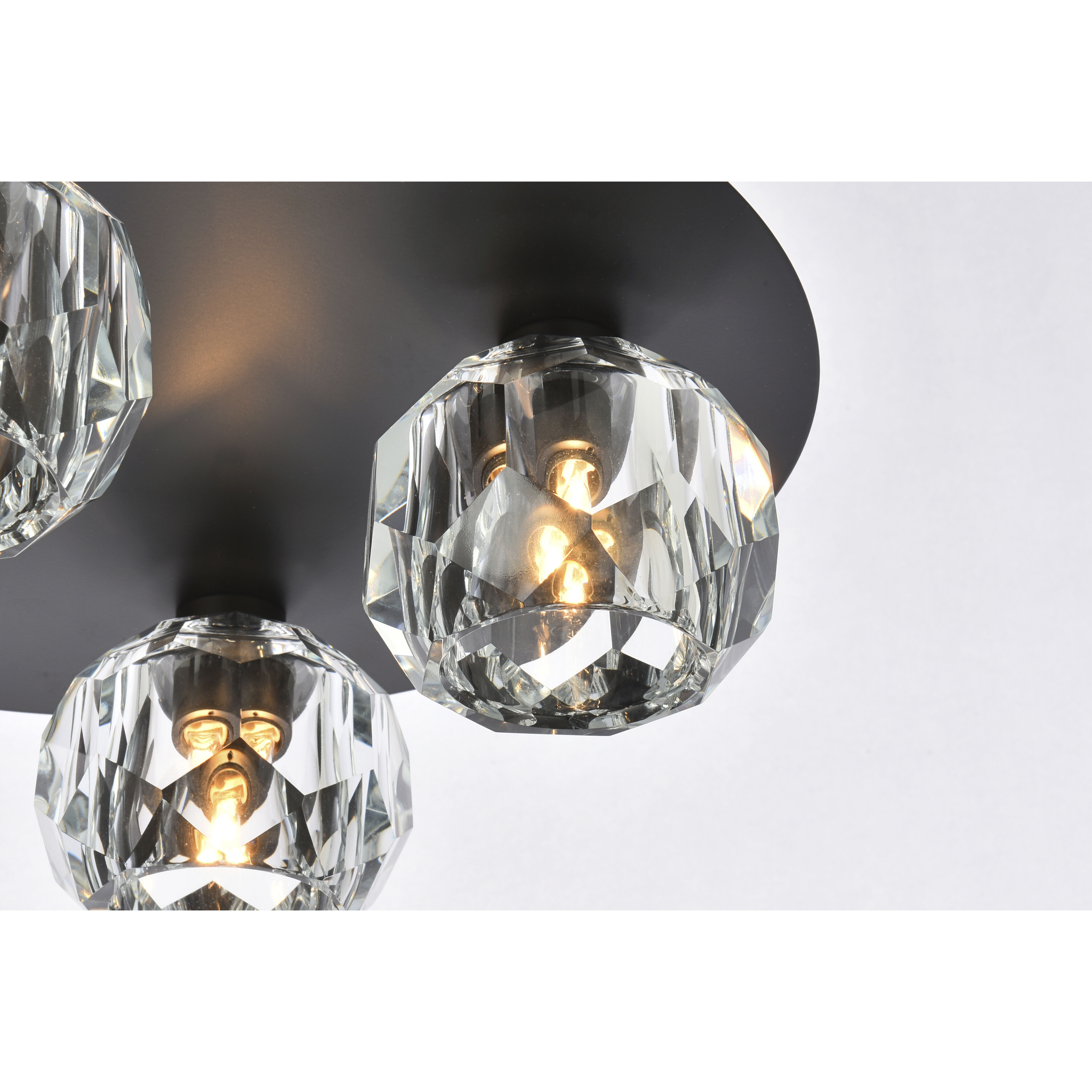 Graham 4 Light 14 inch Black Flush Mount Ceiling Light