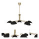 Rico Espinet Racer 5 Light 50 inch Modern Brass Chandelier Ceiling Light in Matte Black