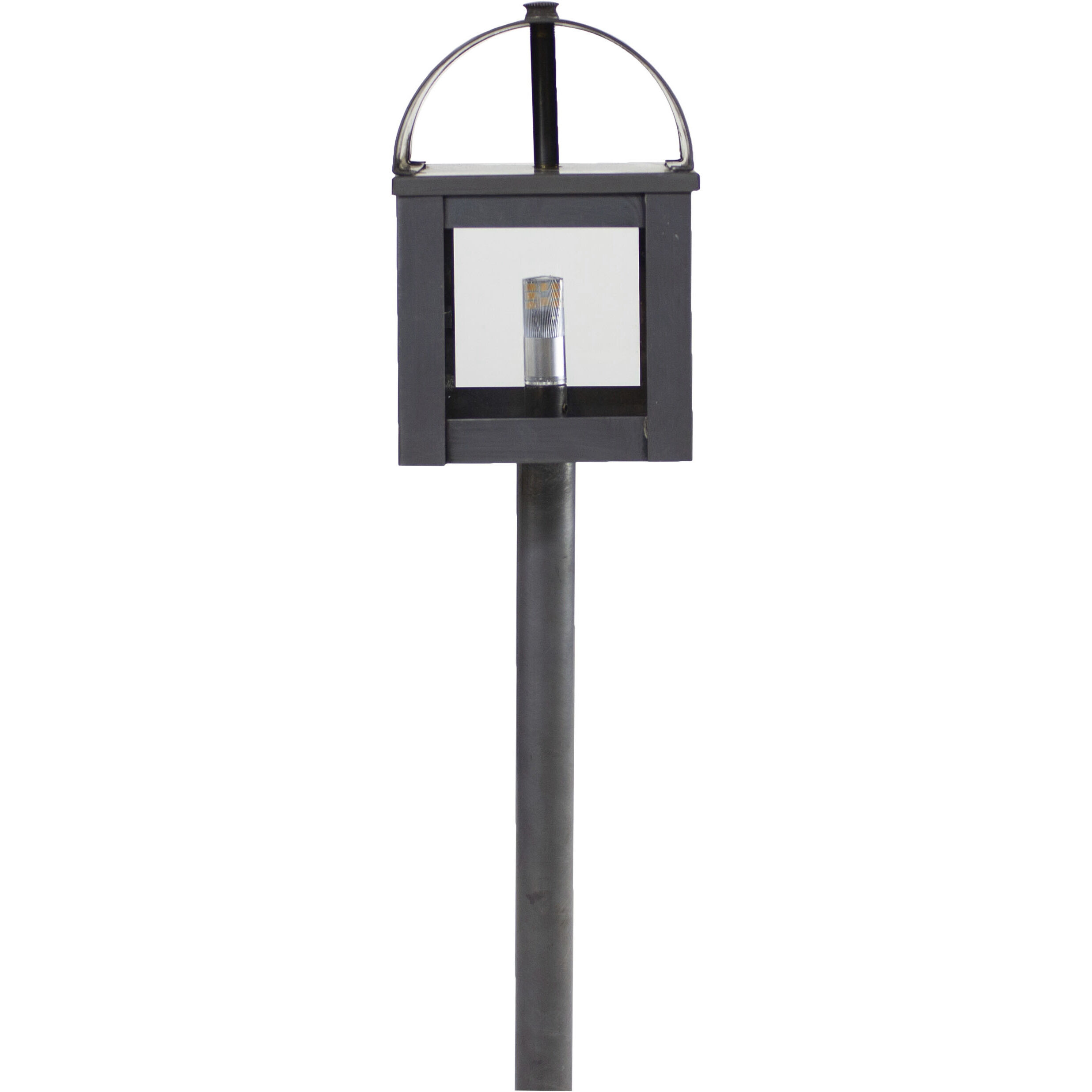 Hawthorne Adams Antique Brass Path Light in Frosted Glass