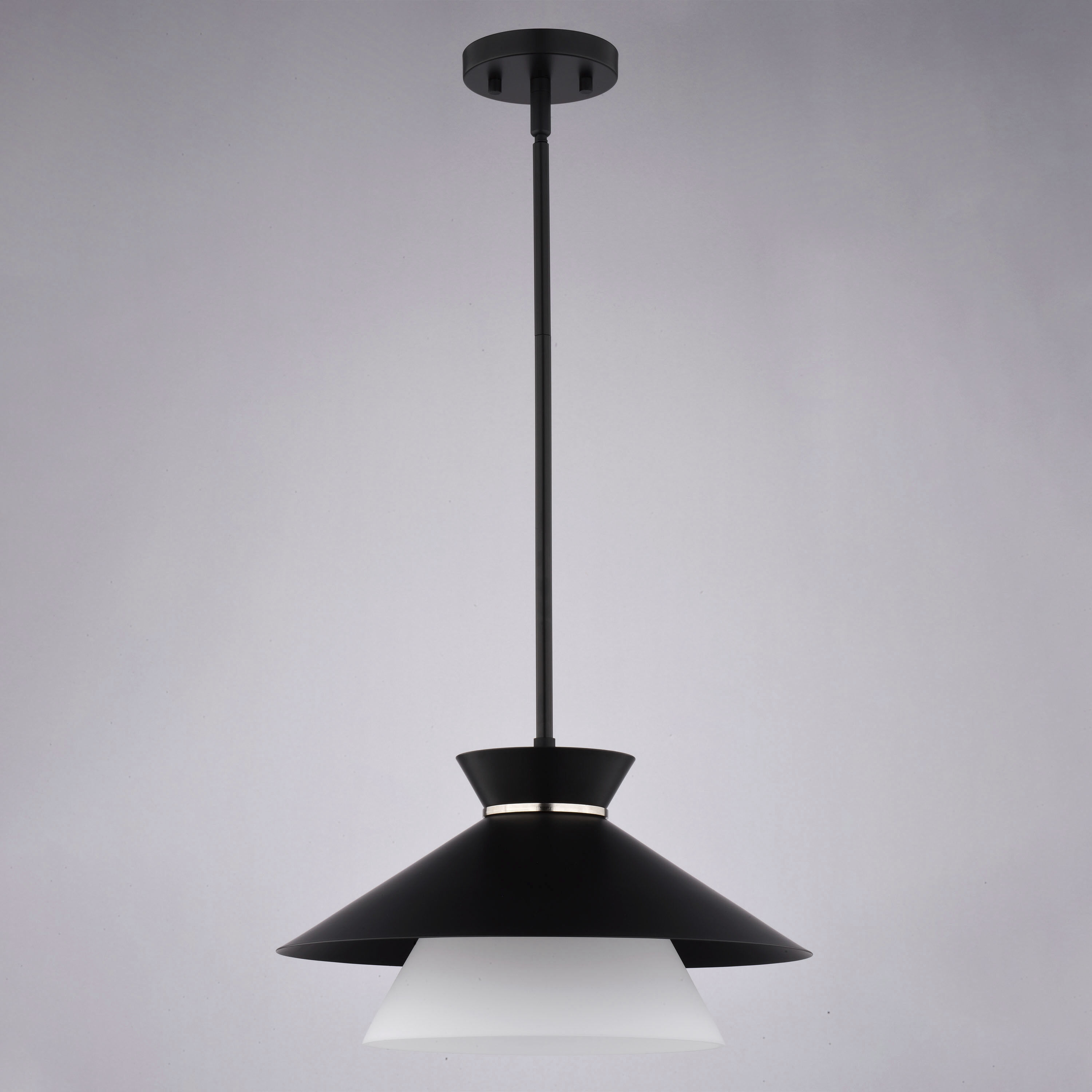 Loomis 1 Light 15.25 inch Matte Black Pendant Ceiling Light