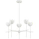 Bohemian LED 26 inch Bisque White Chandelier Ceiling Light