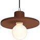 Radiance Collection 1 Light 8 inch Real Rust Pendant Ceiling Light in Black Cord, Polished Chrome