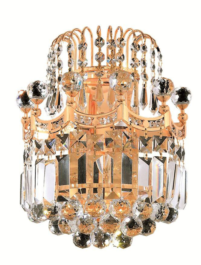 Corona 2 Light 12 inch Gold Wall Sconce Wall Light in Royal Cut