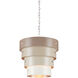 Graduation 1 Light 18 inch Taupe/Champagne Pendant Ceiling Light