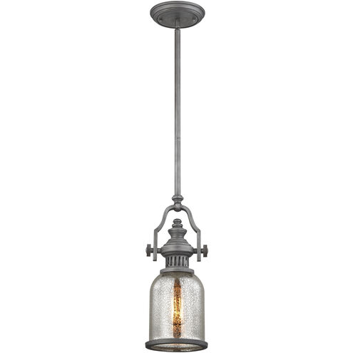 Chadwick 1 Light 6 inch Weathered Zinc Mini Pendant Ceiling Light