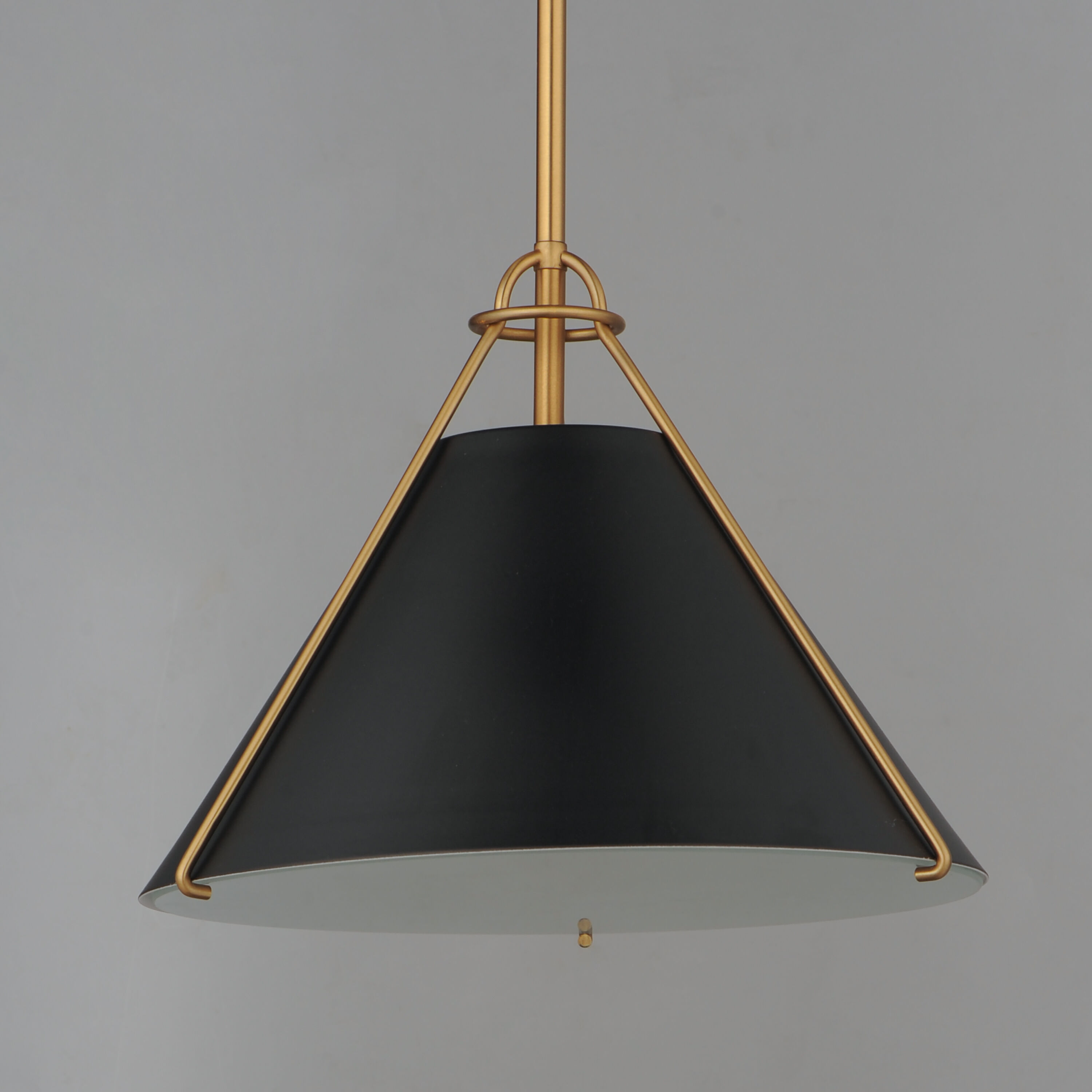 Lucas 1 Light 13.25 inch Black and Natural Aged Brass Single Pendant Ceiling Light