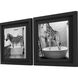 Safari Bath White and Black and Gray Framed Art