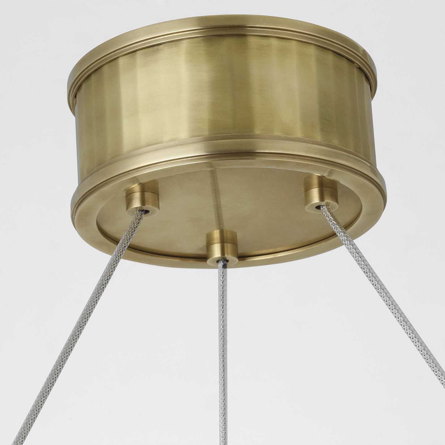 Chapman & Myers Iterna LED 40 inch Antique-Burnished Brass Ring Chandelier Ceiling Light in Crystal