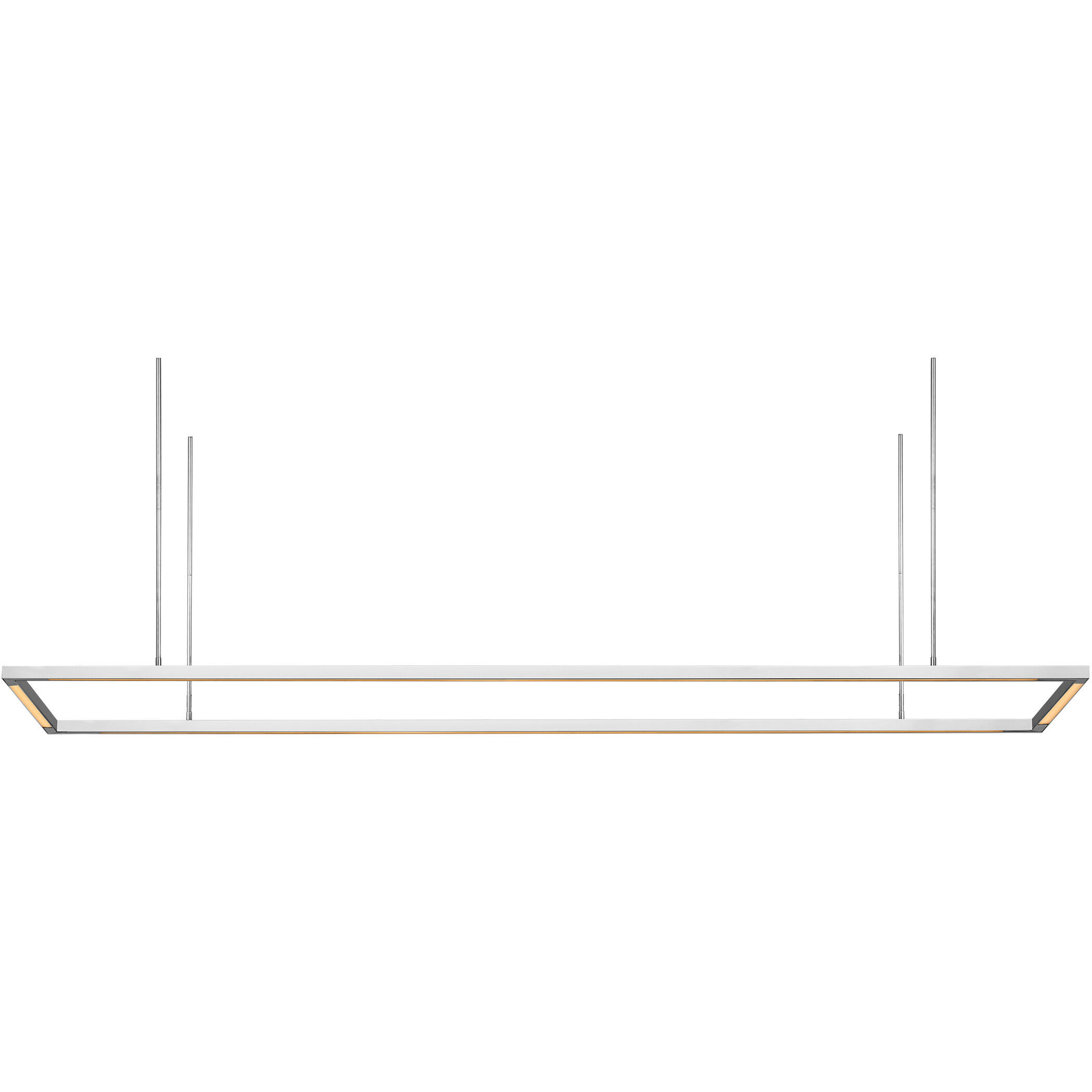 Mick De Giulio Stagger 1 Light 84 inch Polished Stainless Steel Linear Chandelier Ceiling Light in 120V