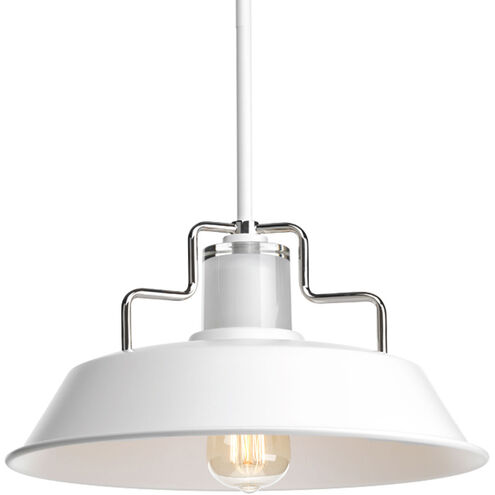 Archives 1 Light 14 inch White Pendant Ceiling Light