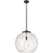 Ballston Athens Water Glass 1 Light 18 inch Oil Rubbed Bronze Pendant Ceiling Light