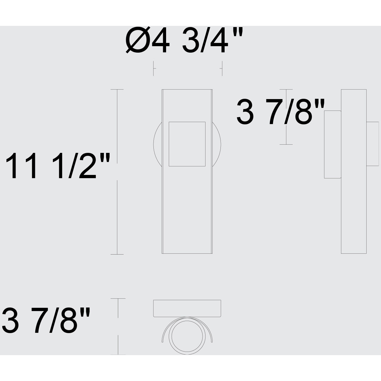 Hugo LED 11.5 inch Sand Black Outdoor Wall Sconce