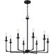 Prescott 8 Light 32 inch Matte Black Chandelier Ceiling Light