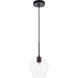 Rochester 1 Light 8 inch Black Pendant Ceiling Light