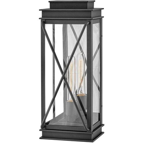 Montecito Outdoor Wall Mount Lantern in Museum Black