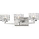 Rubicon 3 Light 22 inch Brushed Nickel Vanity Wall Light in G9