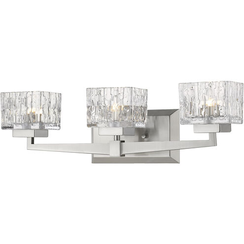 Rubicon 3 Light 22 inch Brushed Nickel Vanity Wall Light in G9