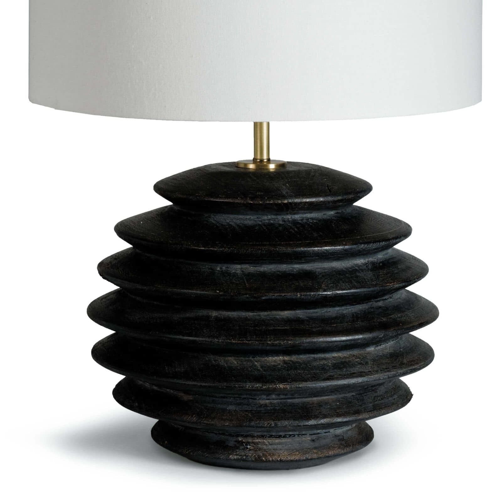 Accordion 26 inch 150.00 watt Ebony Table Lamp Portable Light, Round