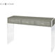 Monaco Ville 48 X 12 inch Gray with Clear Console Table
