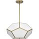 Latham 3 Light 18 inch Vintage Gold Semi-Flush Mount Ceiling Light